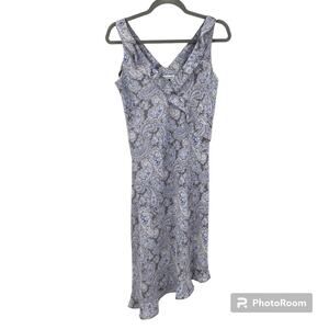 Vintage Y2K DBY Paisley Asymmetrical Sleeveless Dress 9 / 10 Romantic Fairy